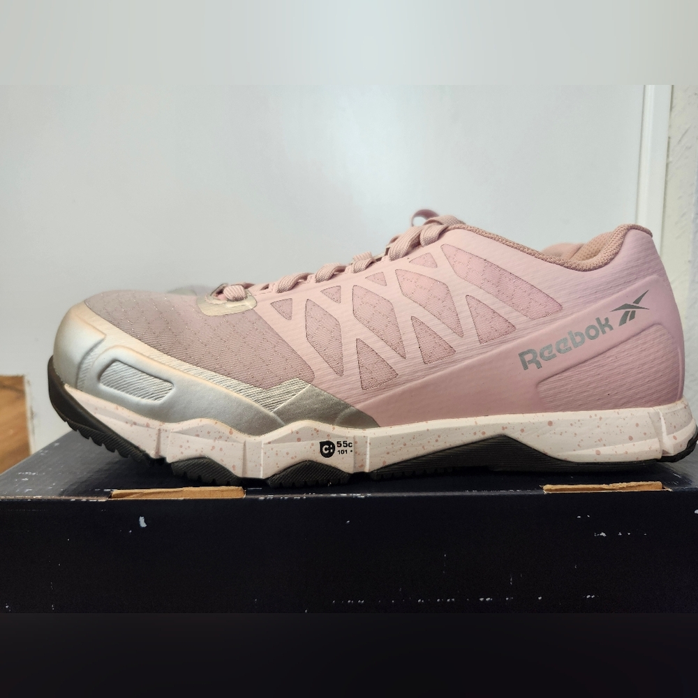 Reebok Size 12 Pink/White/Purple Speed TR Athletic  Work Shoes